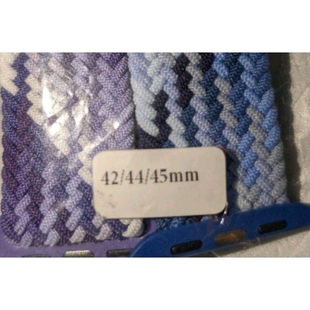 Braided Nylon Loop Apple Watch Bands 42 44 45mm Multicolor Blue Purple Green New - Picture 6 of 6